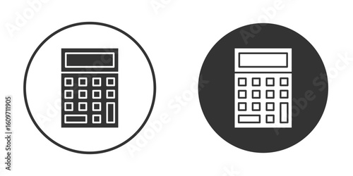 Calculator icon symbol sign in solid style.