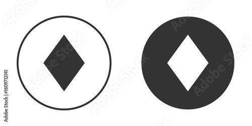 Card-diamond icon symbol sign in solid style.