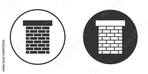 Chimney icon symbol sign in solid style.