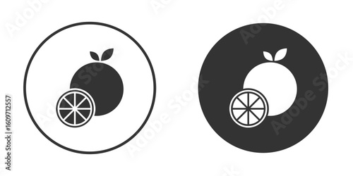 Citrus icon symbol sign in solid style.