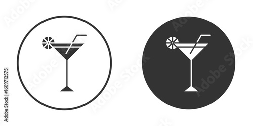 Citrus Glass icon symbol sign in solid style.