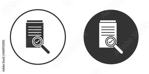 Compliance document icon symbol sign in solid style.