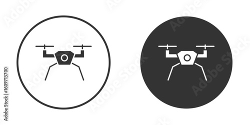 Drone icon symbol sign in solid style.