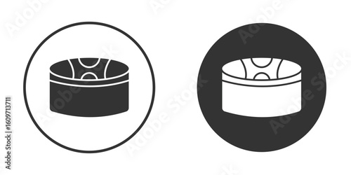 Drum steelpan icon symbol sign in solid style.