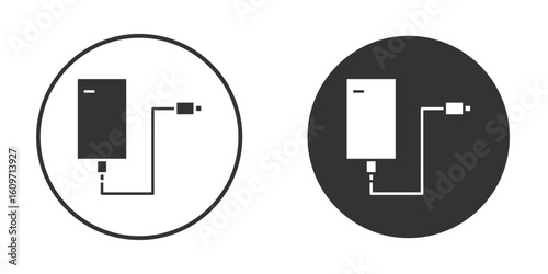 External hard drive icon symbol sign in solid style.