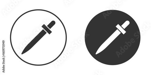Eye dropper half icon symbol sign in solid style.