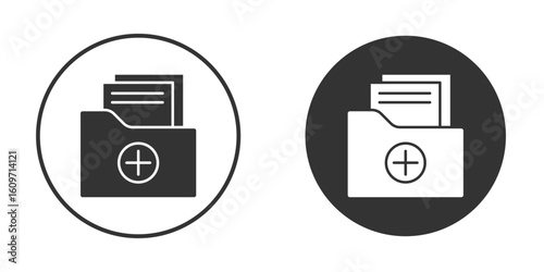 File medical icon symbol sign in solid style.