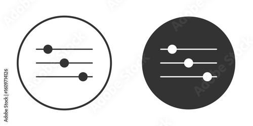 Filter Button icon symbol sign in solid style.