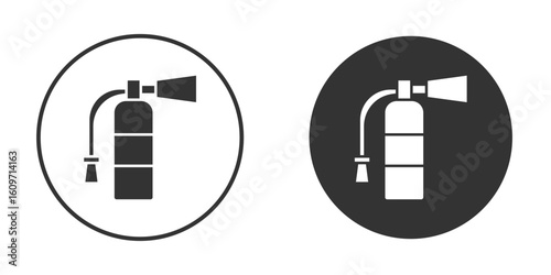 Fire extinguisher icon symbol sign in solid style.