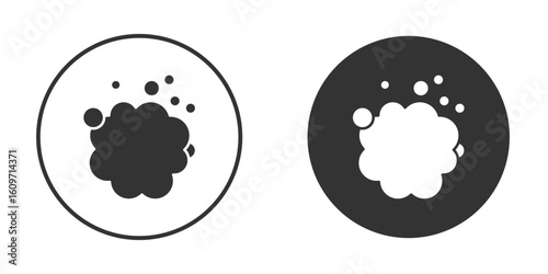 Foam icon symbol sign in solid style.