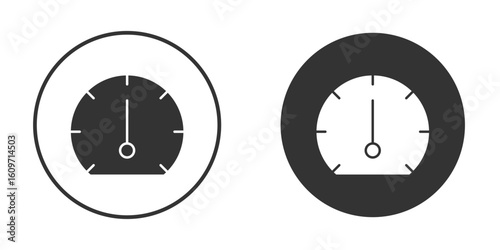 Gauge icon symbol sign in solid style.