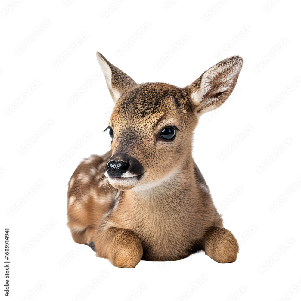 Fototapeta premium Adorable fawn with big expressive eyes