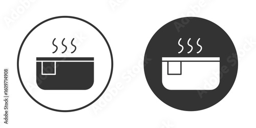 Hot tub icon symbol sign in solid style.
