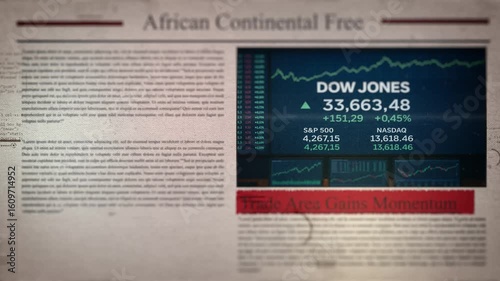 African Continental Free Trade Area Gains Momentum Newspaper Style Headline Titles