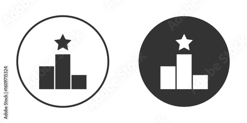 Leaderboard icon symbol sign in solid style.