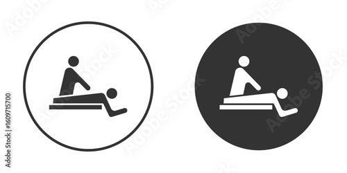 Massage icon symbol sign in solid style.