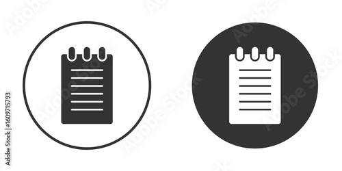 Memo Pad icon symbol sign in solid style.