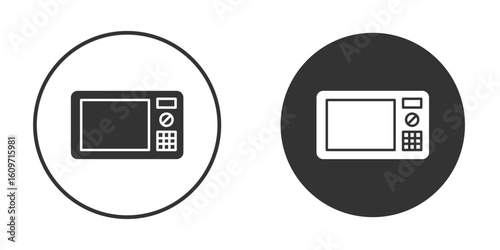 Microwave icon symbol sign in solid style.