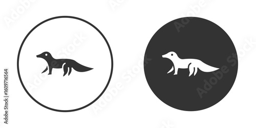 Otter icon symbol sign in solid style.
