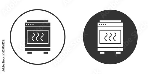 Oven icon symbol sign in solid style.