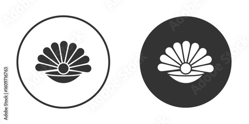 Pearl icon symbol sign in solid style.