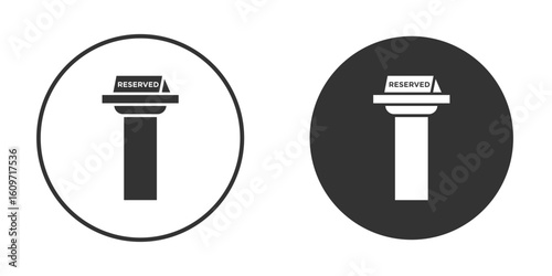 Reservation table icon symbol sign in solid style.