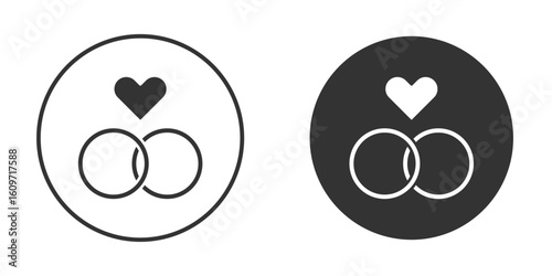 Ring icon symbol sign in solid style.