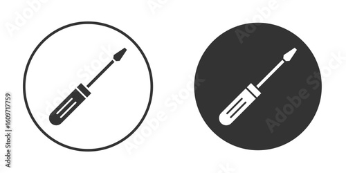 Screwdriver icon symbol sign in solid style.