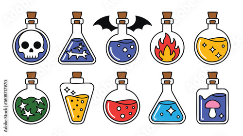 Potion Bottles 12 Unique Designs for Games Projects