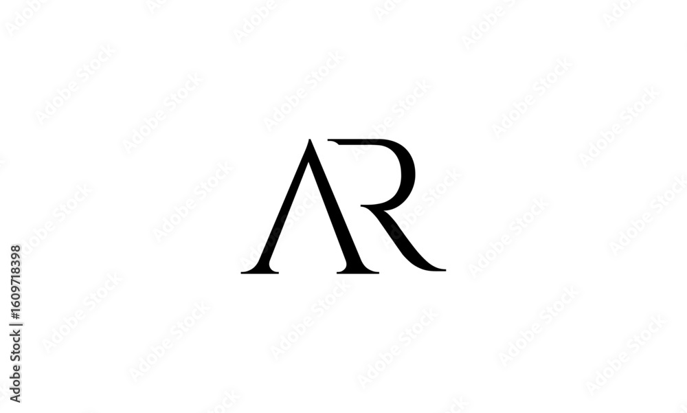 AR initial letters, monogram logo AR initial letters, monogram logo