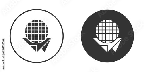 Stroopwafel icon symbol sign in solid style.