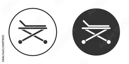 Stretcher icon symbol sign in solid style.