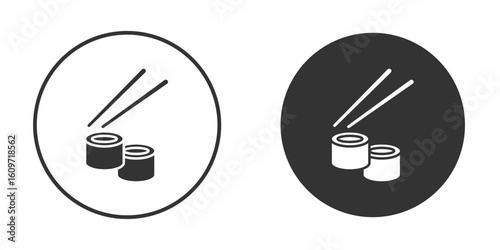 Sushi icon symbol sign in solid style.