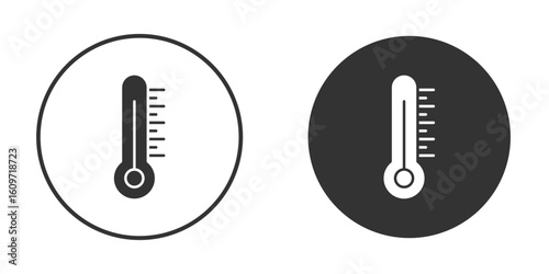 Temperature icon symbol sign in solid style.