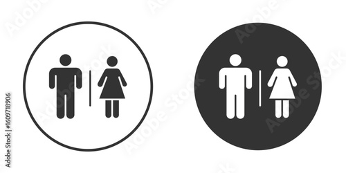 Toilet icon symbol sign in solid style.