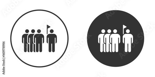 Tour guide people icon symbol sign in solid style.