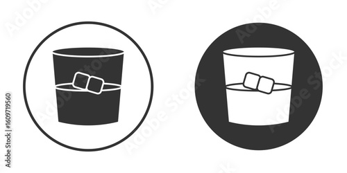 Whiskey Glass icon symbol sign in solid style.