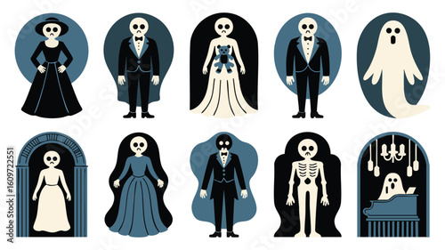 Gothic Horror Characters A Collection of Spooky Illustrations