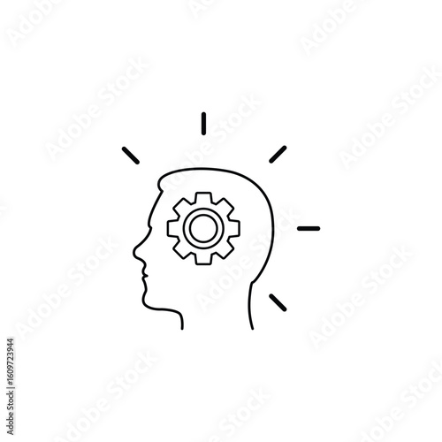 realization concept line icon. Simple element illustration. realization  concept outline symbol design. Can be used for web and mobile UI UX