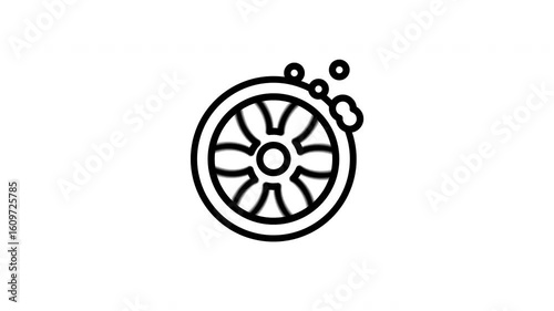 wheel wash animated icon