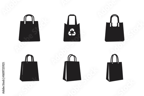 reusable shopping bag vector illustration