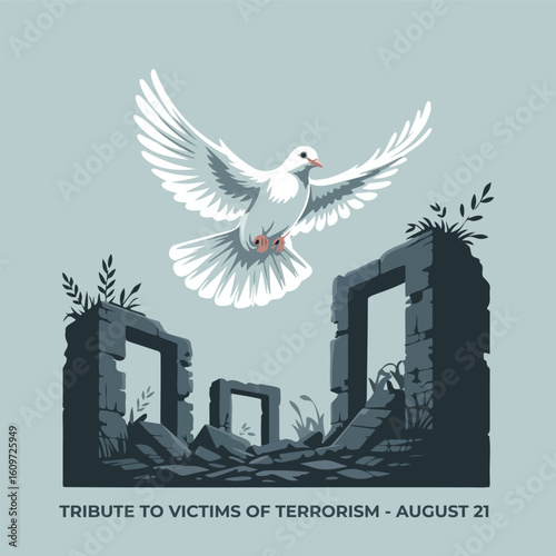 International Day of Remembrance and Tribute to the Victims of Terrorism – August 21 Illustration