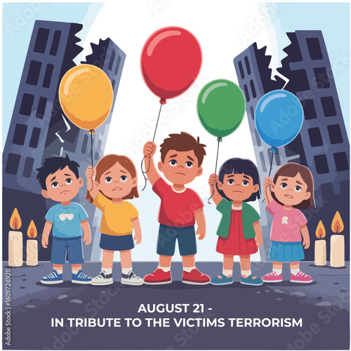 International Day of Remembrance and Tribute to the Victims of Terrorism – August 21 Illustration
