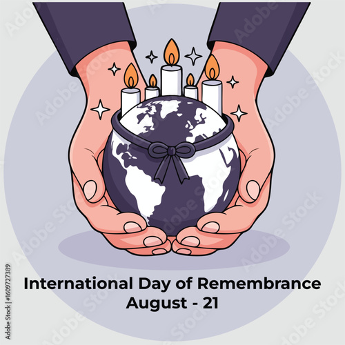 International Day of Remembrance and Tribute to the Victims of Terrorism – August 21 Illustration