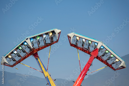 ferris wheel on a blue sky