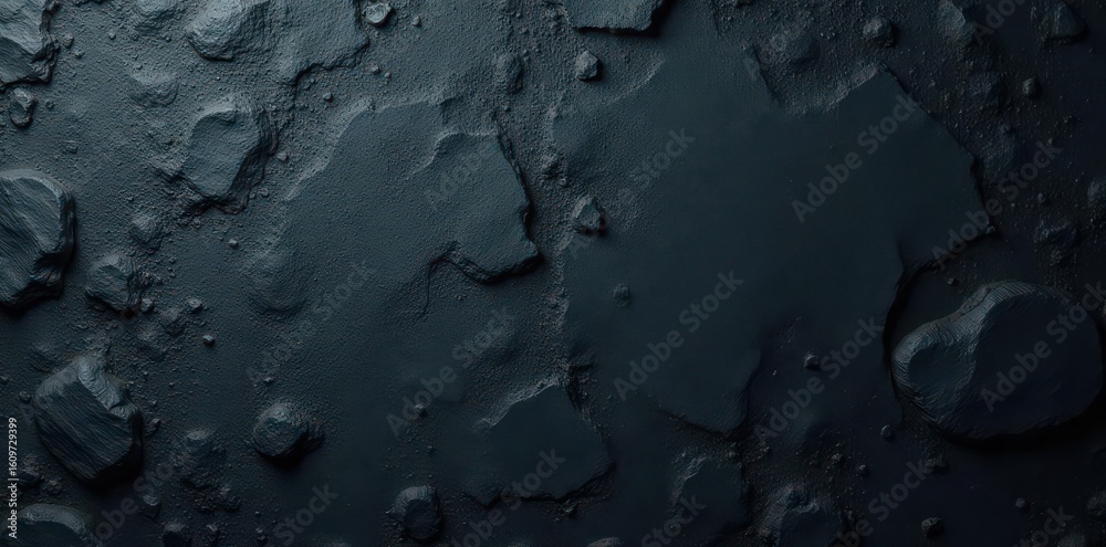 Fototapeta premium Dark, coarse-grained wall; uneven, rustic surface , heavy, matte, weathered