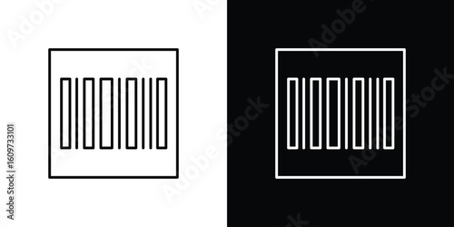Barcode read icon linear vector icon. Editable stroke lines.