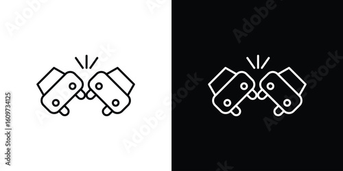 Car crash icon linear vector icon. Editable stroke lines.