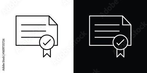 Diploma icon linear vector icon. Editable stroke lines.