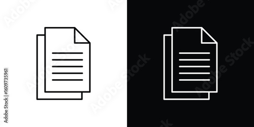 Duplicate icon linear vector icon. Editable stroke lines.